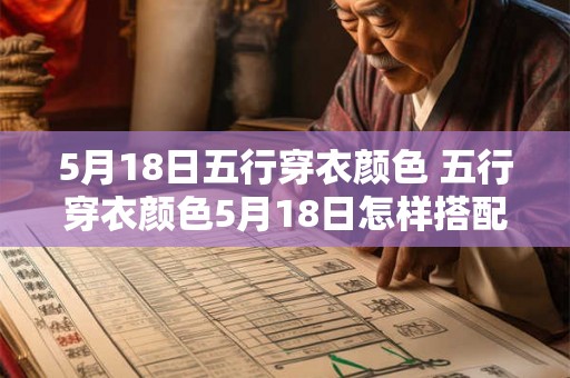 5月18日五行穿衣颜色 五行穿衣颜色5月18日怎样搭配