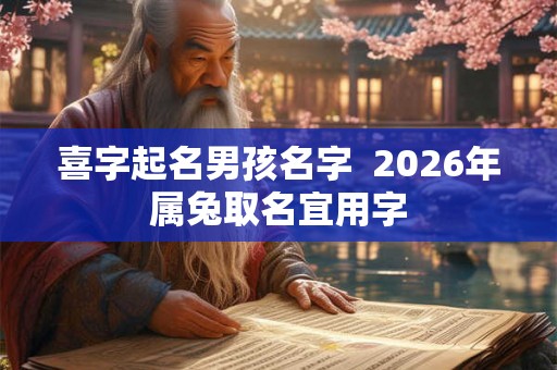 喜字起名男孩名字 2026年属兔取名宜用字 喜字起名男孩名字 2026年属兔取名宜用字