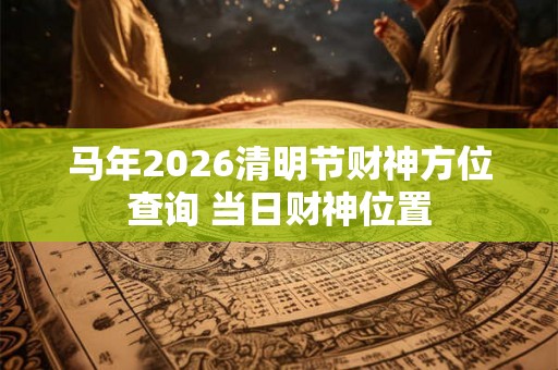 马年2026清明节财神方位查询 当日财神位置