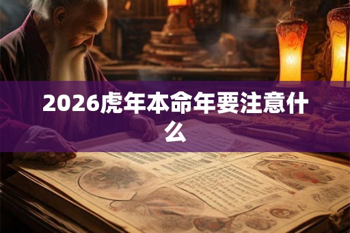 2026虎年本命年要注意什么