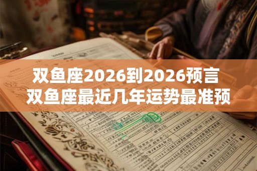 双鱼座2026到2026预言 双鱼座最近几年运势最准预测 双鱼座2026到2026预言 双鱼座最近几年运势最准预测