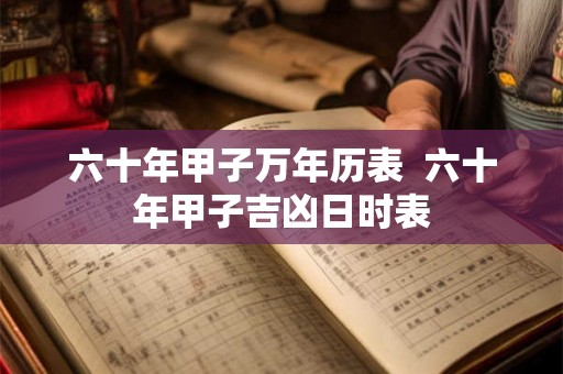 六十年甲子万年历表  六十年甲子吉凶日时表