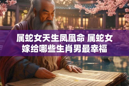 属蛇女天生凤凰命 属蛇女嫁给哪些生肖男最幸福