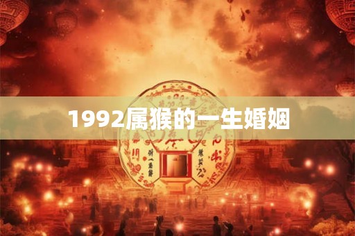 1992属猴的一生婚姻