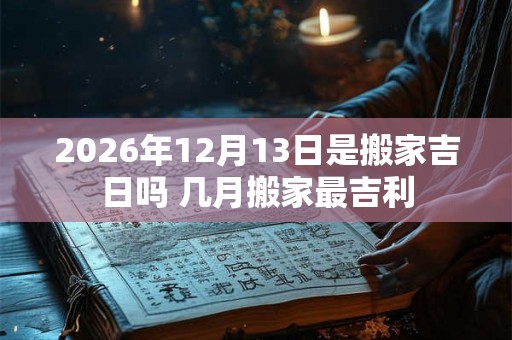 2026年12月13日是搬家吉日吗 几月搬家最吉利