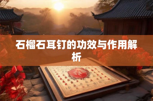 石榴石耳钉的功效与作用解析