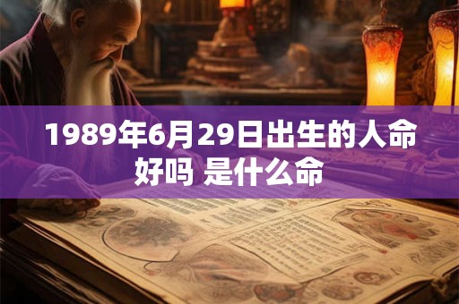 1989年6月29日出生的人命好吗 是什么命
