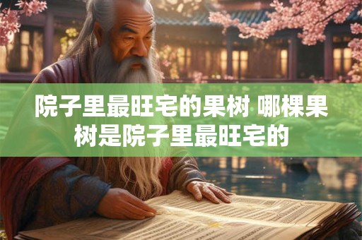 院子里最旺宅的果树 哪棵果树是院子里最旺宅的