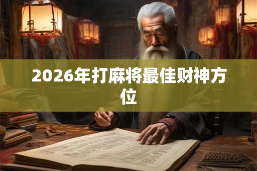 2026年打麻将最佳财神方位