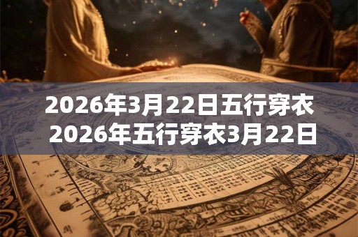 2026年3月22日五行穿衣 2026年五行穿衣3月22日可行吗