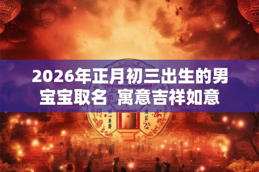 2026年正月初三出生的男宝宝取名  寓意吉祥如意