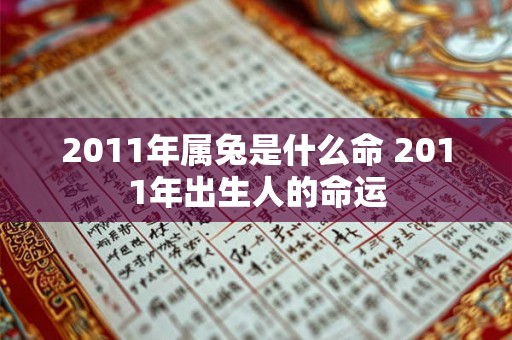 2011年属兔是什么命 2011年出生人的命运