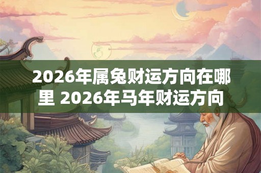 2026年属兔财运方向在哪里 2026年马年财运方向