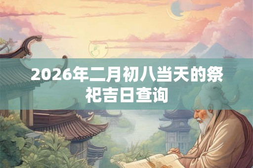 2026年二月初八当天的祭祀吉日查询