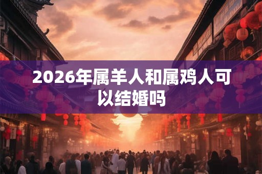 2026年属羊人和属鸡人可以结婚吗
