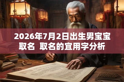 2026年7月2日出生男宝宝取名  取名的宜用字分析