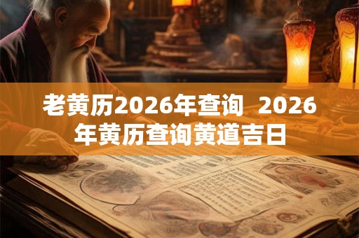 老黄历2026年查询  2026年黄历查询黄道吉日