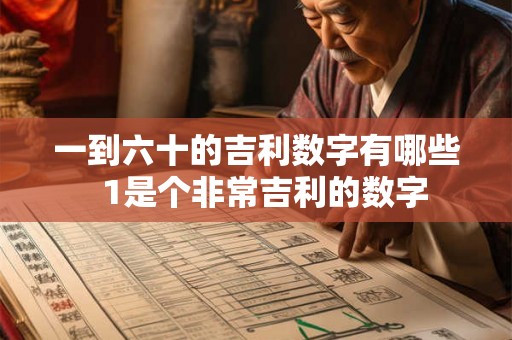 一到六十的吉利数字有哪些  1是个非常吉利的数字