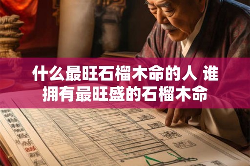 什么最旺石榴木命的人 谁拥有最旺盛的石榴木命