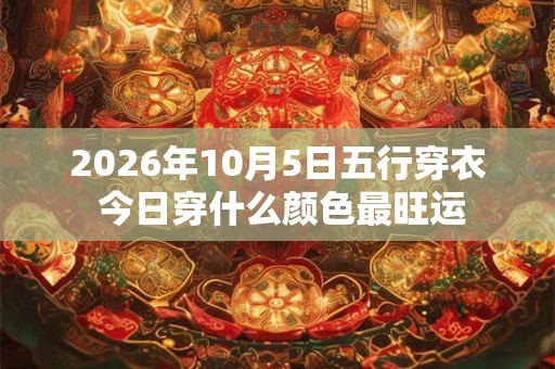 2026年10月5日五行穿衣 今日穿什么颜色最旺运