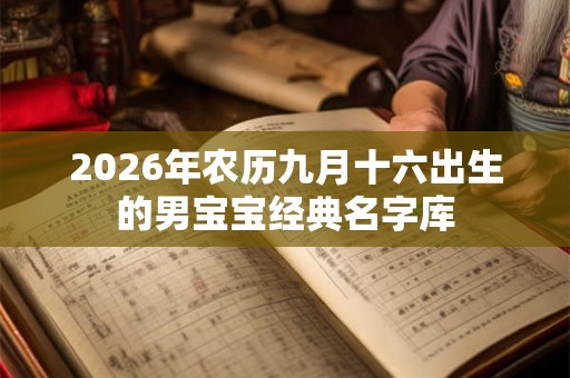 2026年农历九月十六出生的男宝宝经典名字库