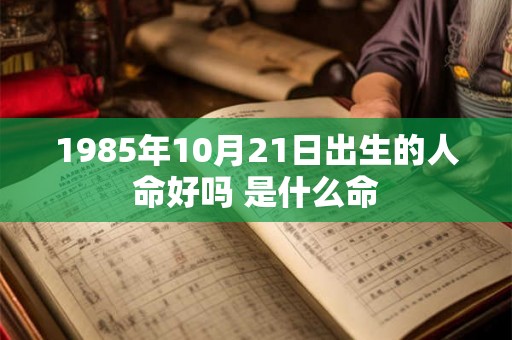 1985年10月21日出生的人命好吗 是什么命