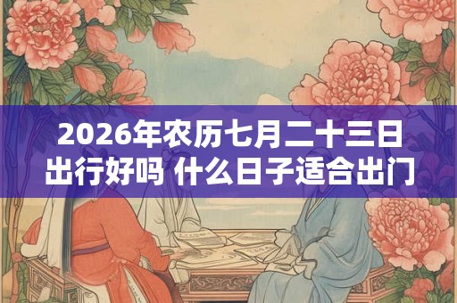 2026年农历七月二十三日出行好吗 什么日子适合出门