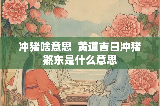 冲猪啥意思  黄道吉日冲猪煞东是什么意思