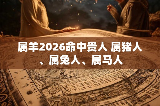 属羊2026命中贵人 属猪人、属兔人、属马人