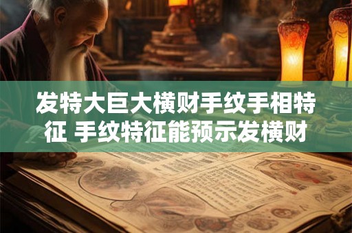 发特大巨大横财手纹手相特征 手纹特征能预示发横财吗