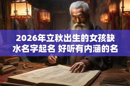 2026年立秋出生的女孩缺水名字起名 好听有内涵的名字推荐