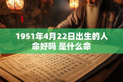 1951年4月22日出生的人命好吗 是什么命