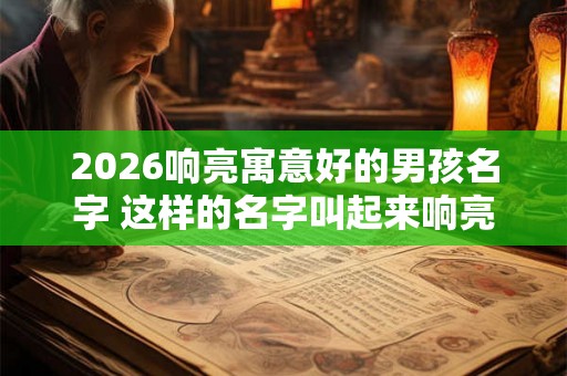 2026响亮寓意好的男孩名字 这样的名字叫起来响亮