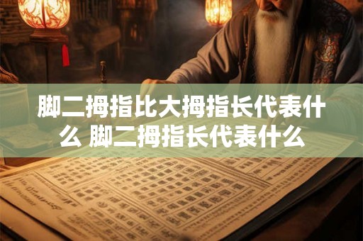 脚二拇指比大拇指长代表什么 脚二拇指长代表什么