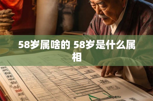 58岁属啥的 58岁是什么属相