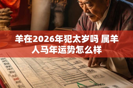 羊在2026年犯太岁吗 属羊人马年运势怎么样