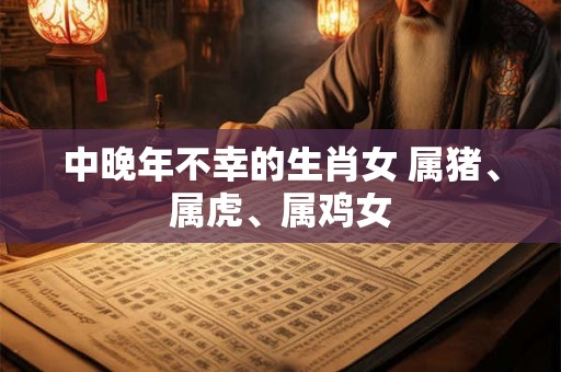 中晚年不幸的生肖女 属猪、属虎、属鸡女