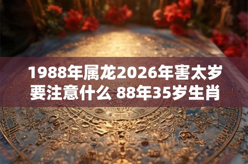 1988年属龙2026年害太岁要注意什么 88年35岁生肖龙逢马年运势如何