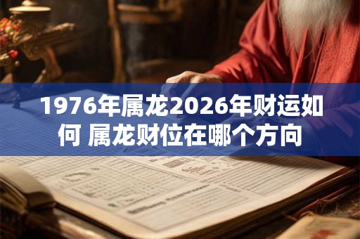 1976年属龙2026年财运如何 属龙财位在哪个方向