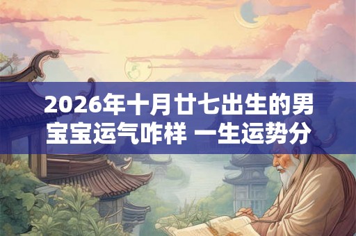 2026年十月廿七出生的男宝宝运气咋样 一生运势分析 2026年十月廿七出生的男宝宝运气咋样 一生运势分析