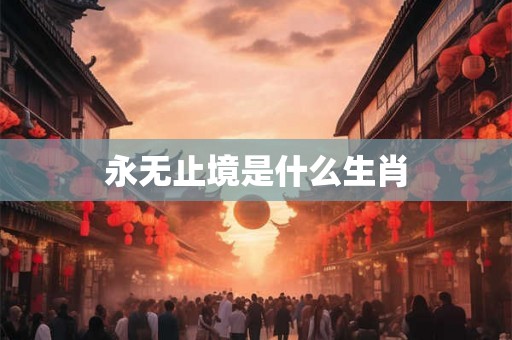 永无止境是什么生肖