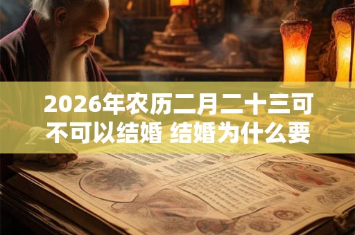 2026年农历二月二十三可不可以结婚 结婚为什么要童子压床