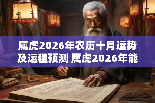 属虎2026年农历十月运势及运程预测 属虎2026年能结婚吗