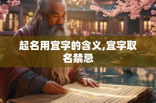 起名用宜字的含义,宜字取名禁忌 起名用宜字的含义,宜字取名禁忌