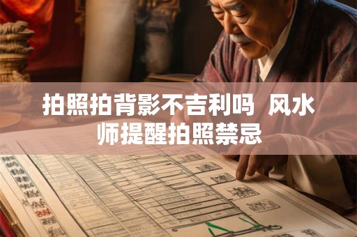 拍照拍背影不吉利吗  风水师提醒拍照禁忌