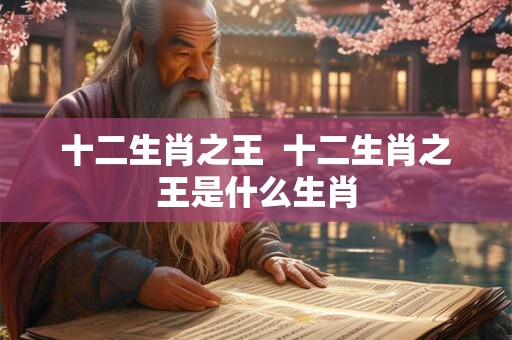 十二生肖之王  十二生肖之王是什么生肖