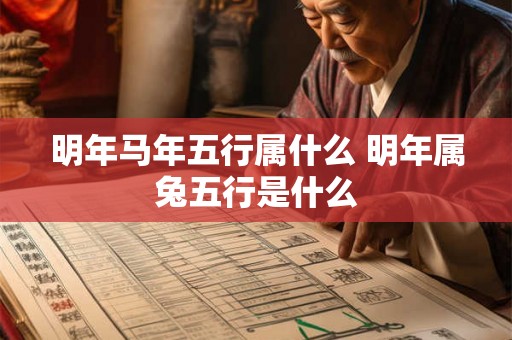明年马年五行属什么 明年属兔五行是什么