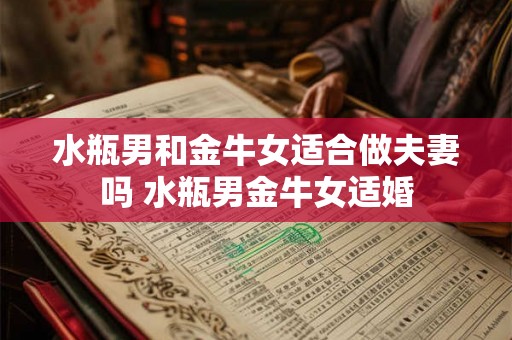 水瓶男和金牛女适合做夫妻吗 水瓶男金牛女适婚 水瓶男和金牛女适合做夫妻吗 水瓶男金牛女适婚