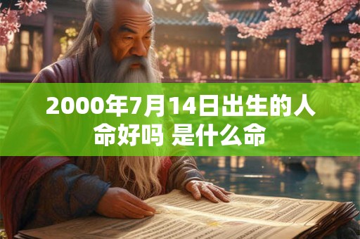 2000年7月14日出生的人命好吗 是什么命
