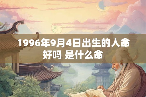 1996年9月4日出生的人命好吗 是什么命